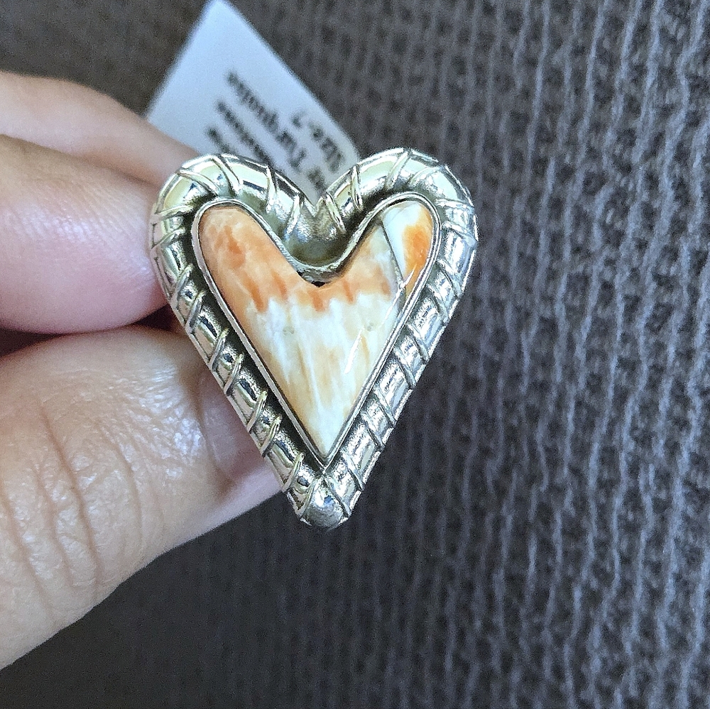 Shivam Copper Turquoise Heart🧡 Statement Ring💍 - Picture 5 of 16